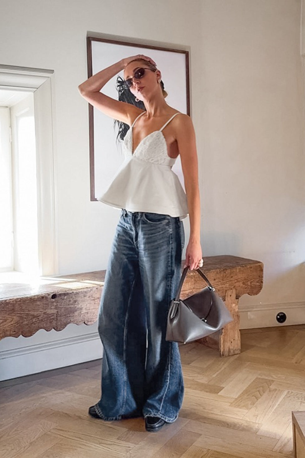 White Lace Bustier Cami Top Secondary image