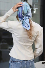 Waist-Fitted Long Sleeve Blazer