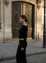 Boat Neck Graceful Long Sleeve Shirt