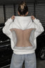 Mesh Back Cutout Pullover Hoodie