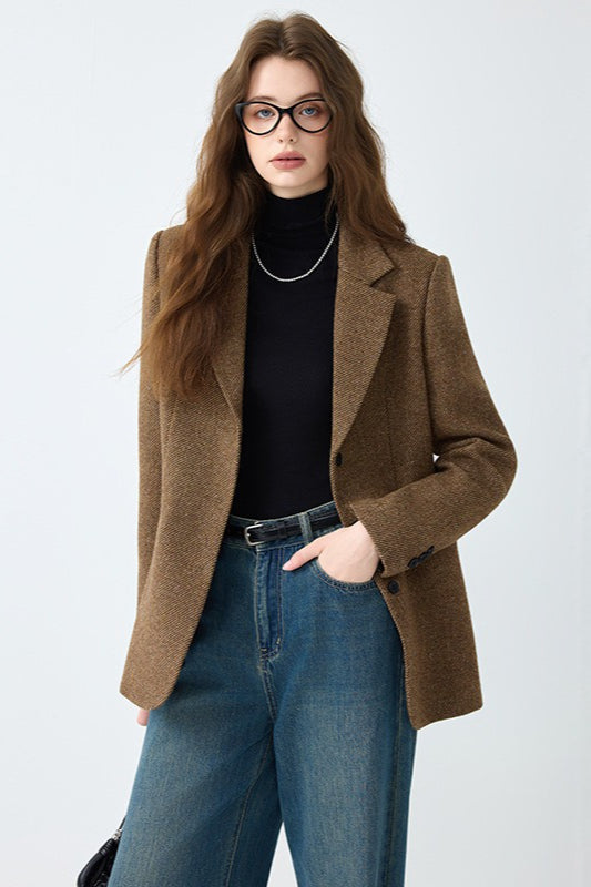 Vintage Inspired Heavy Wool Blazer Main image