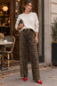 Leopard Chic Straight Leg Jeans