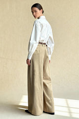 Retro Relaxed High-Waisted Wide-Leg Pants