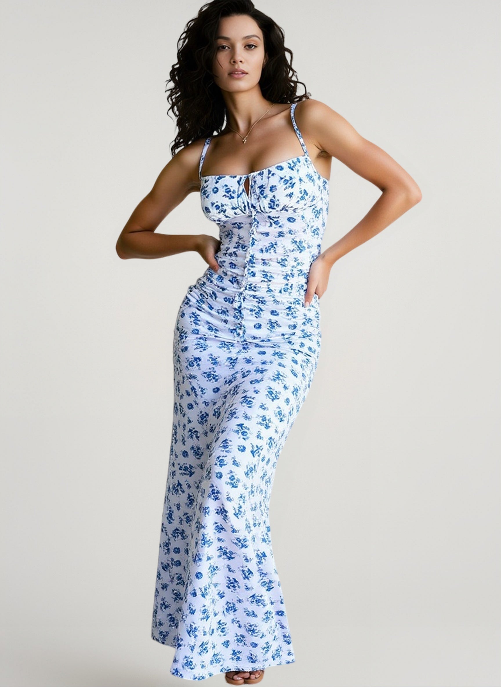 Elegant Floral Beach Bodycon Streetwear Long Summer Clothes Midi Dresses Main image