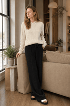 Thickened Wool High Waist Knit Pants