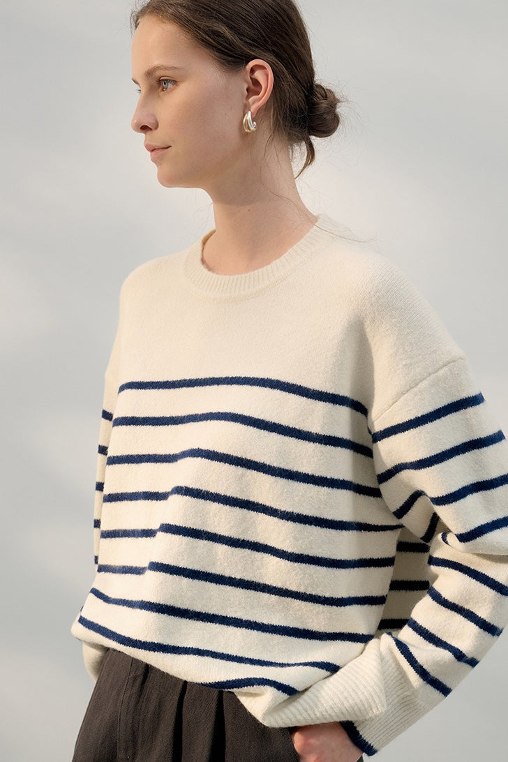 Classic Stripe Wool Knit Top Secondary image