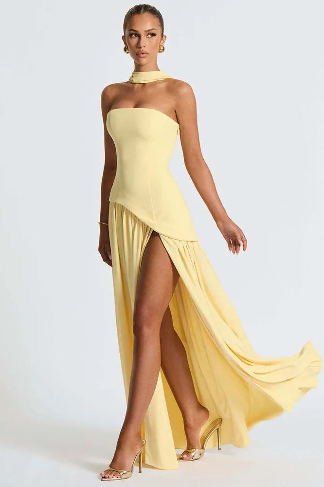 Strapless Side Slit Maxi Prom Dress Secondary image