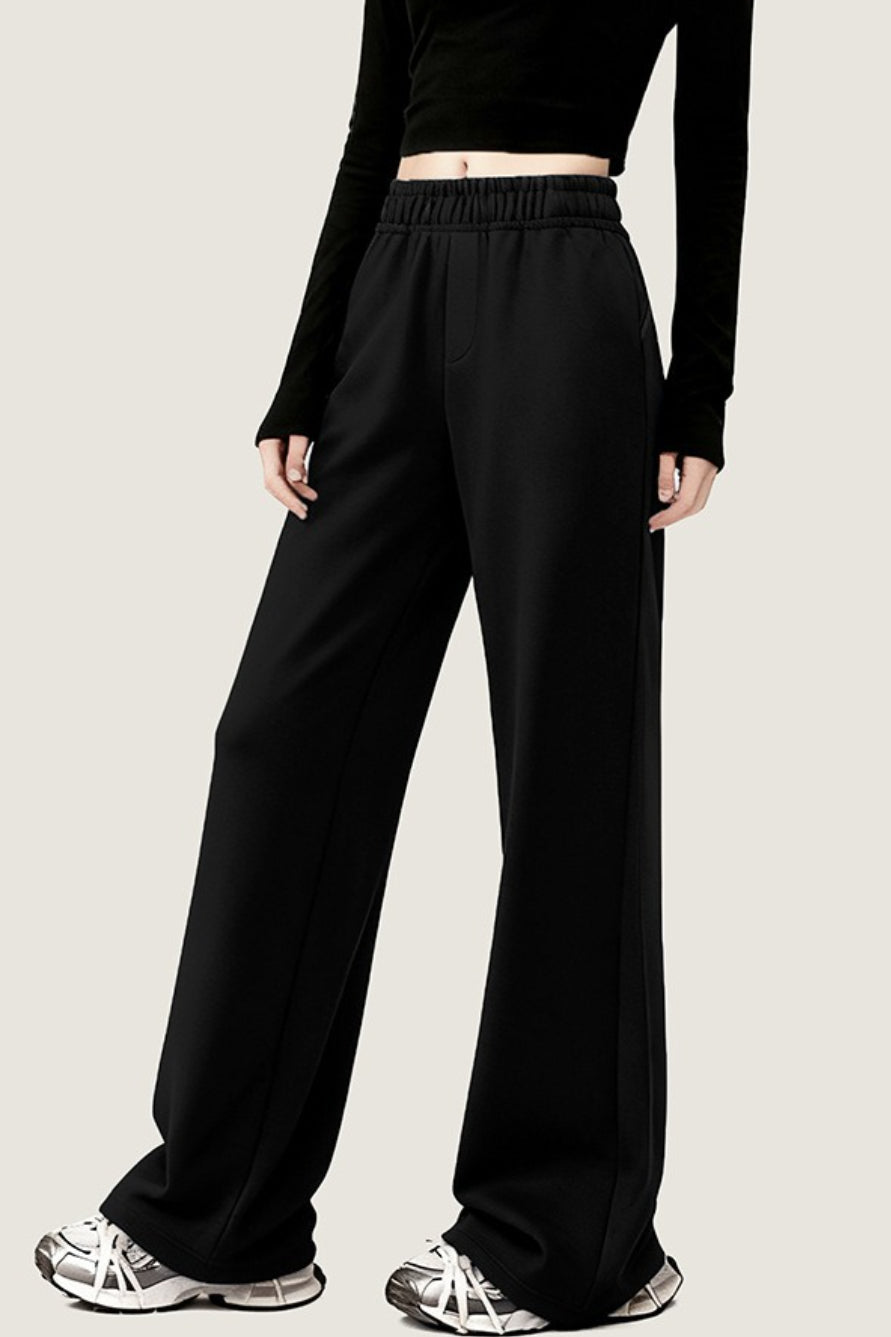 High Waist Narrow Leg Knit Pants