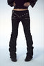 Punk Zipper Low Rise Cargo Flare Jeans