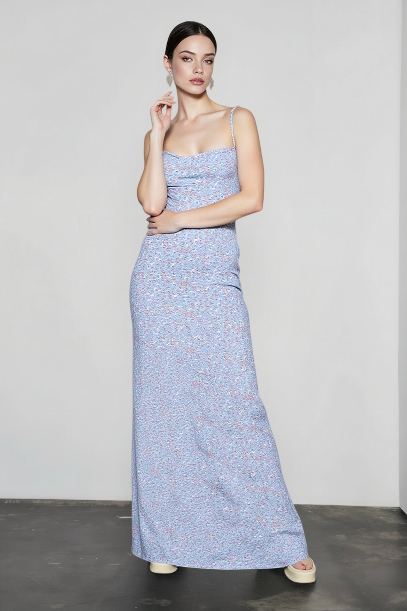 Floral Cami Backless Slim Bodycon Dress Main image