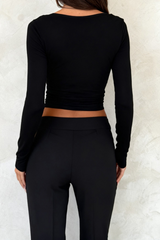 Lace Patchwork 2In1 Chest Cutout Tight Sexy Crop Top