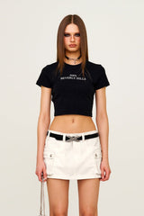 Cropped Fitted Crewneck T-Shirt