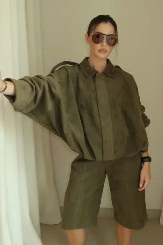 Button Shoulder Belted Pilot Jacket Secondary image