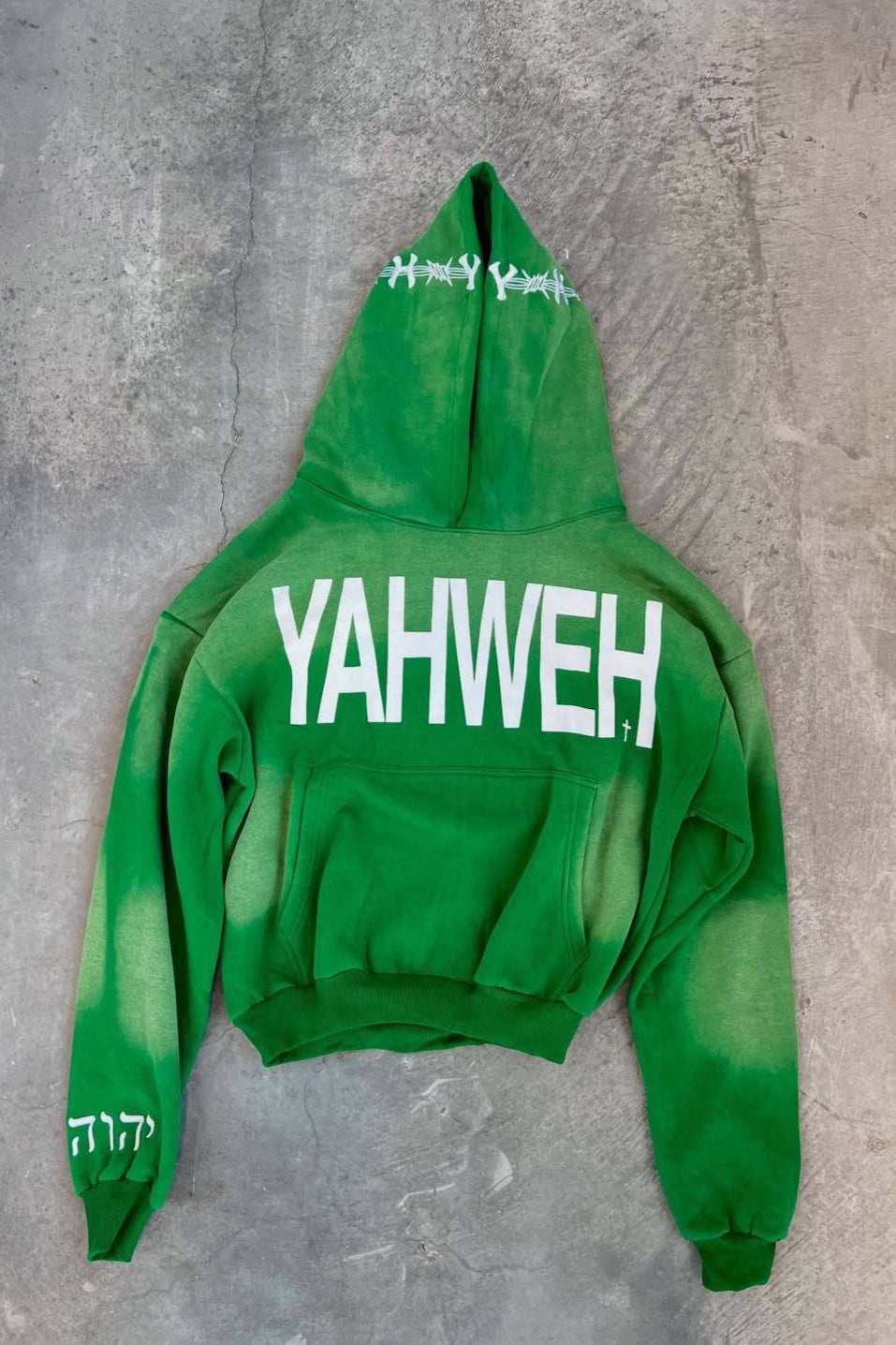 Oversized Letter Back Print Pullover Hoodie