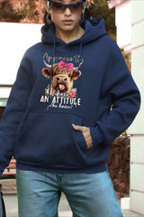 Casual Leopard Star Print Hoodie