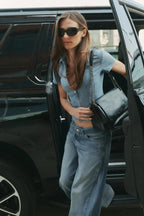 Whisker Wash Low Rise Straight Leg Jeans