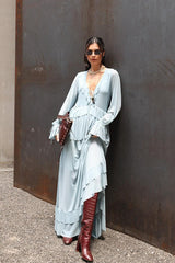 Sweet Tiered Frill Boho Dress