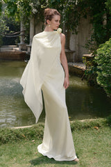 Satin Backless Tie Maxi Birthday Dress