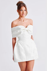 Backless Off-Shoulder Bow Birthday Dress