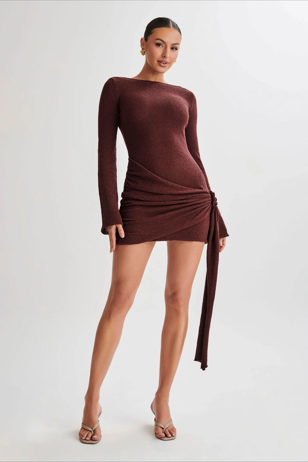 Knit Slim Fit Backless Mini Dress