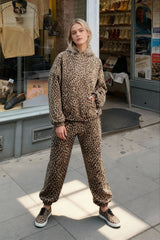 Y2K Leopard Print Hip-Hop Zip Hoodie