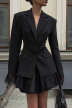 Lace Panel Office Ready Blazer