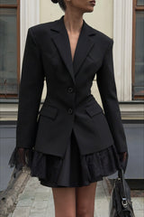 Lace Panel Office Ready Blazer