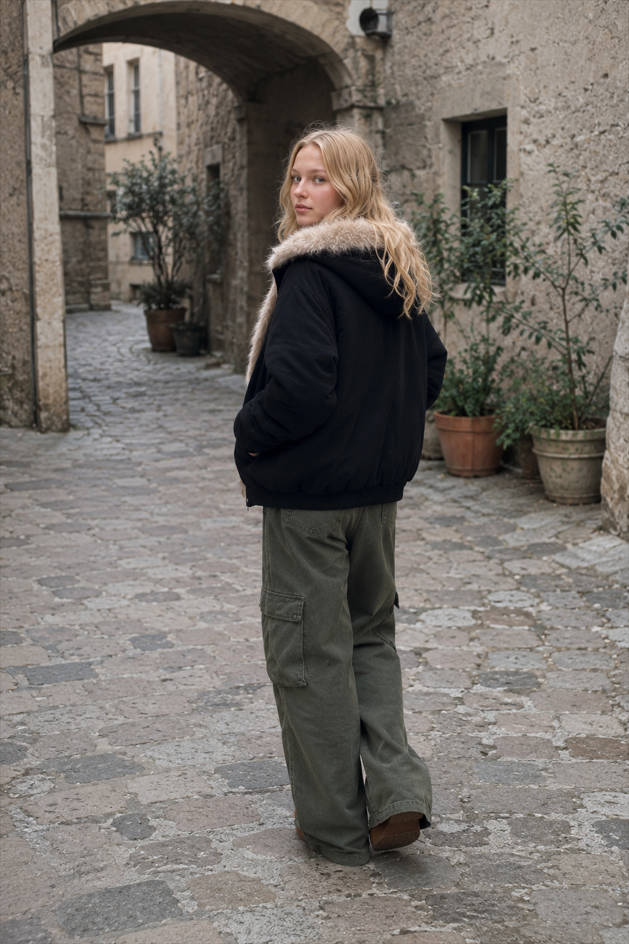 Fur Hooded Insulated Jacket