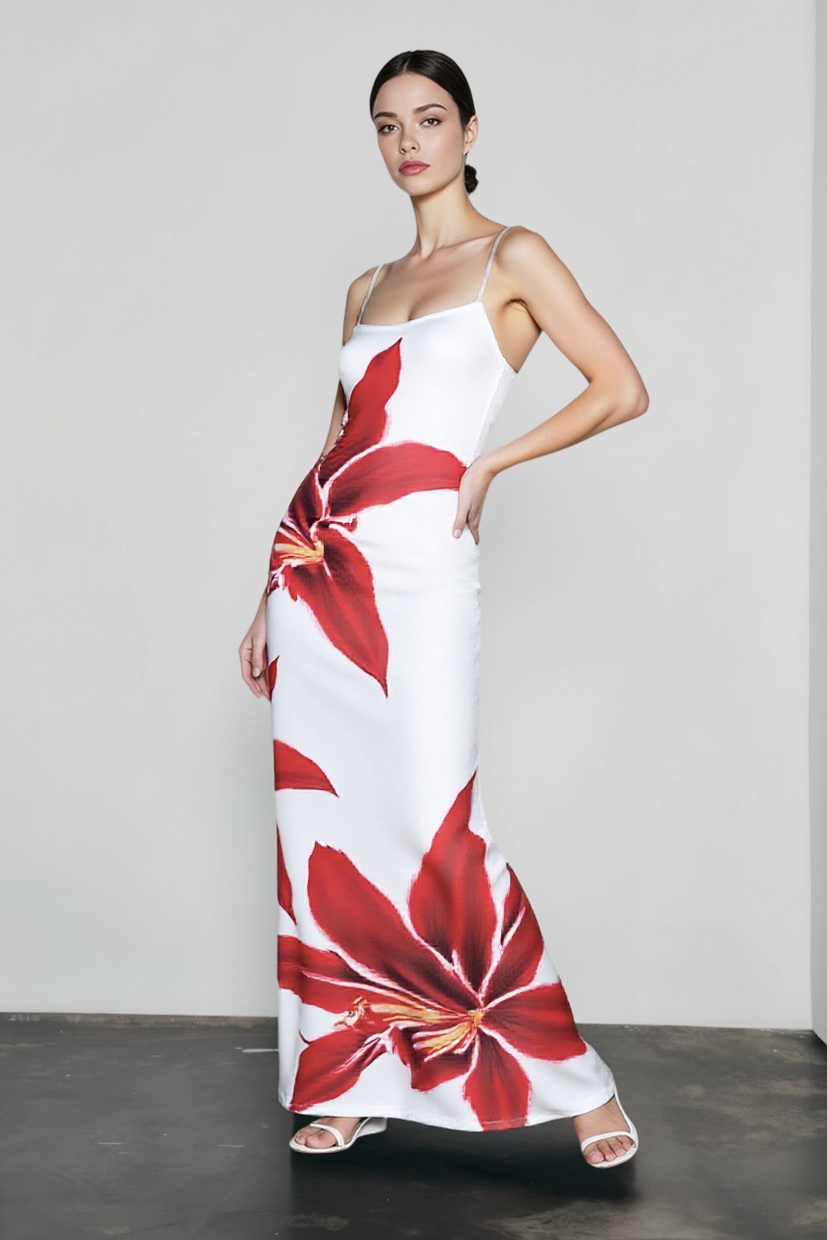 Floral Print Cami Slim Vacation Dress Main image