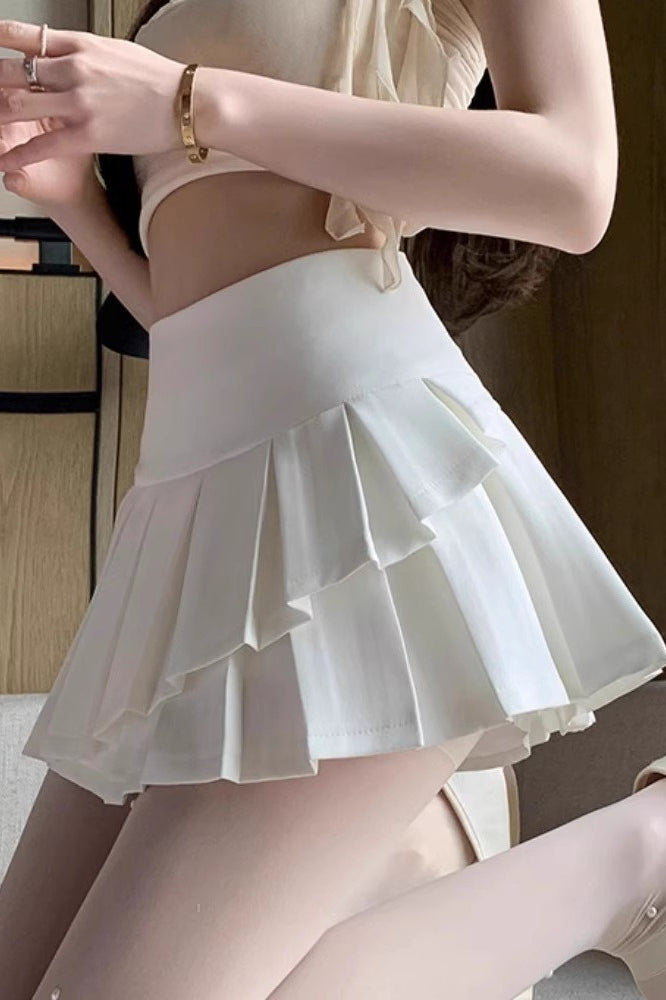 High Waist A Line Pleated Skirt Secondary image