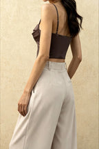 Cropped Sequin Graceful Halter Corset Top