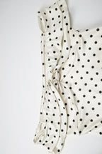 Off Shoulder Polka Dot Twist Bodycon Mini Dress