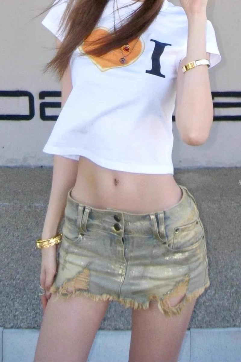 Y2K Low Rise Denim Mini Skirt Secondary image