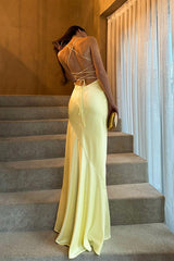 Belted Backless Sexy Maxi Silk Dress