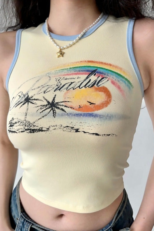Vintage Bodycon Crop Tank Top Main image