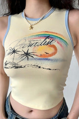 Vintage Bodycon Crop Tank Top