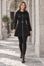 Grommet Belted Hooded Zip Coat