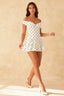 Off-Shoulder Peplum Mini Dress