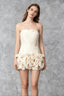 Tube Top Floral Applique Reception Dress