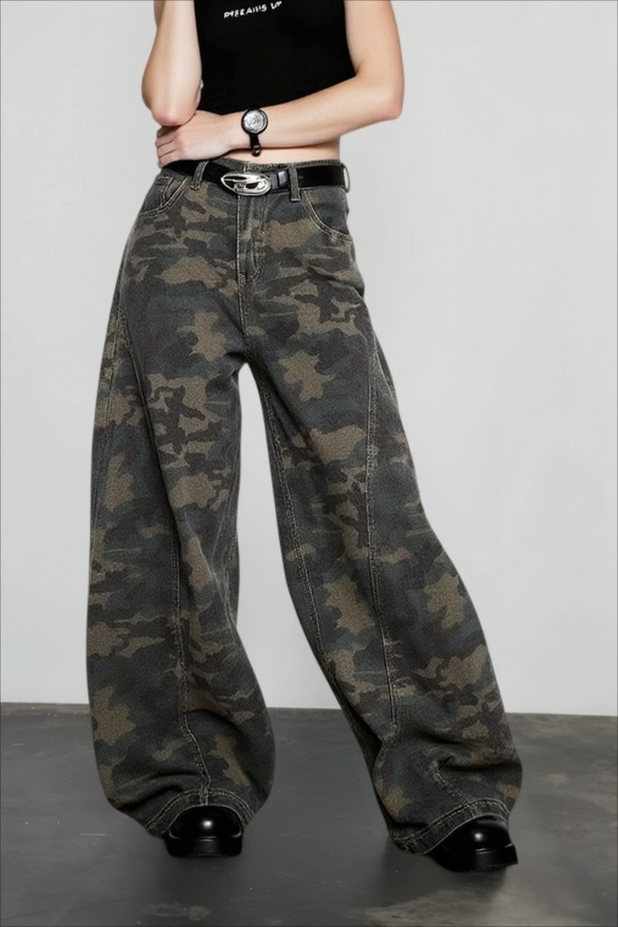 Retro Harajuku Camo Jeans Main image