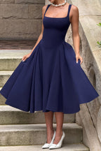 Sleeveless Cami Midi Work Dress