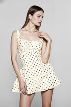 Polka Dot Square Neck Cami Mini Dress