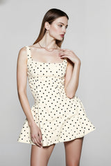Polka Dot Square Neck Cami Mini Dress