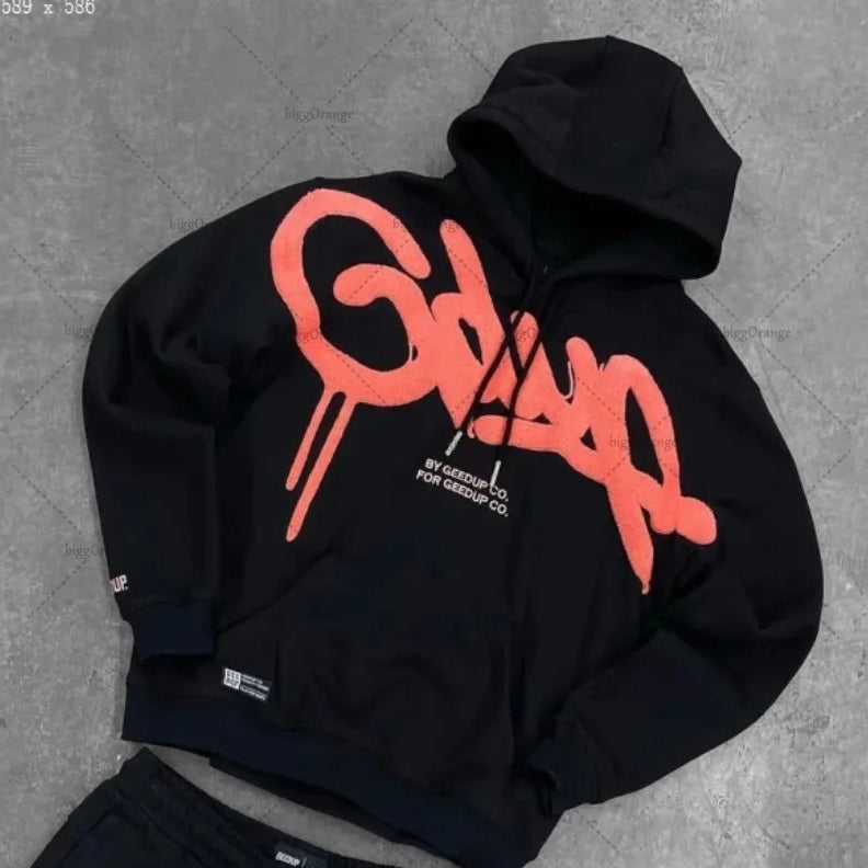 Embroidered Retro Oversized Hoodie Main image
