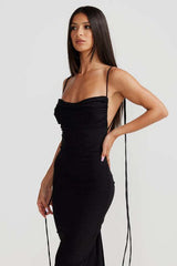 Solid Color Bodycon Slip Party Dress