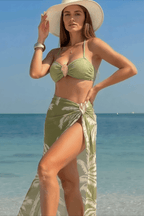 Printed Vacation Three Piece Swim Set