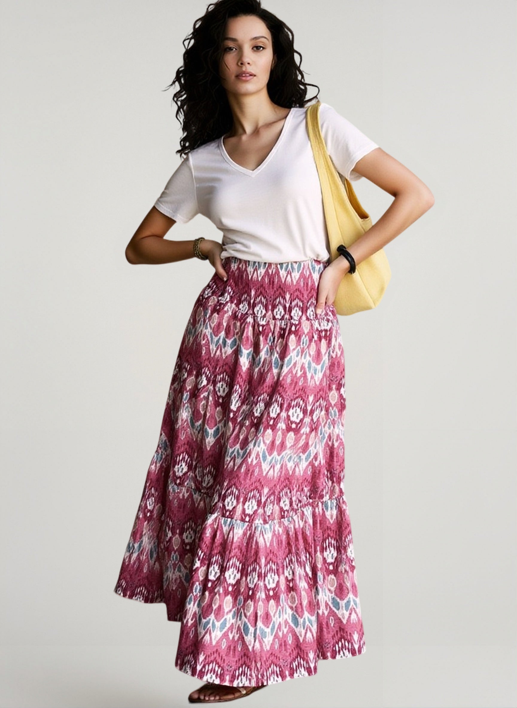 Boho Print Lightweight Vacation Skirt Main image
