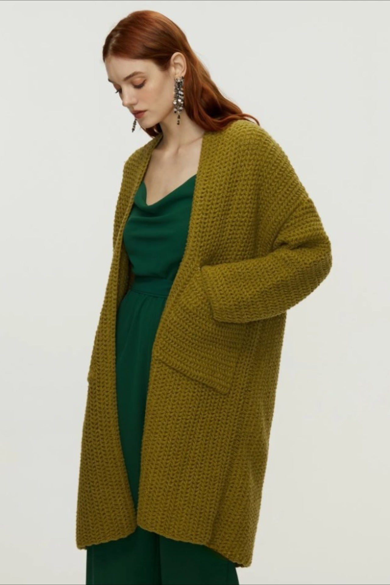 Longline Cable Knit Cardigan Secondary image