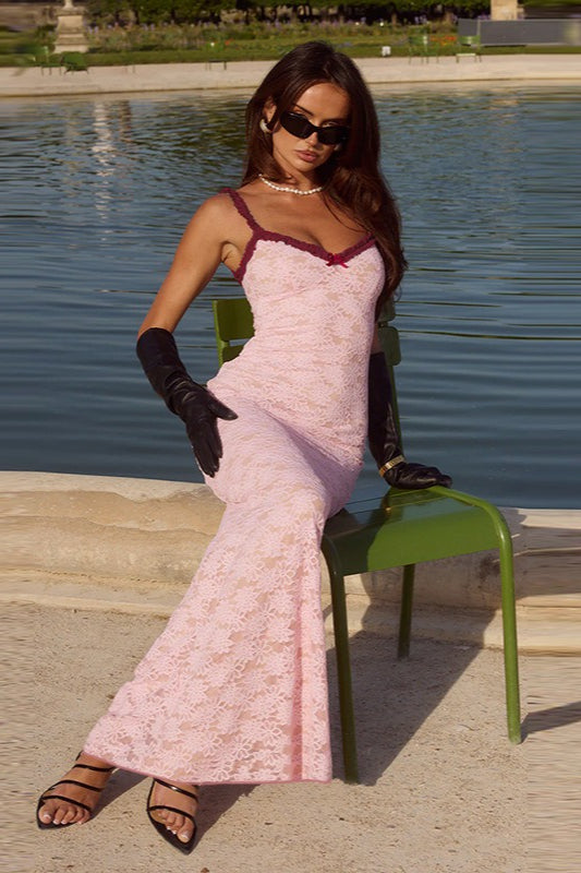 Lace Insert Slip Dress Secondary image