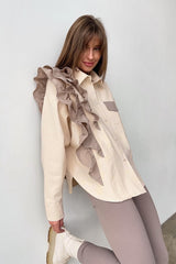 Asymmetrical Color Block Blouse